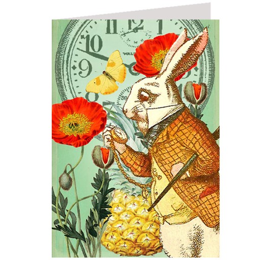 Alice in Wonderland White Rabbit Card ~ England